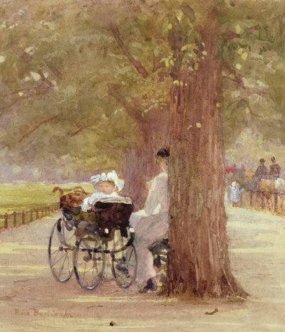 Een rustpauze in Rotten Row, 1892 door Rose Maynard Barton