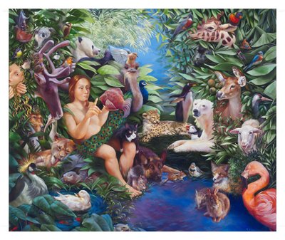 Adam Benoemt de Dieren en de Verschijning van Eva, 2011 door Rosemarie Adcock