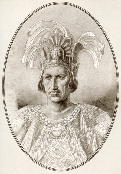 Moctezuma II, uit Levensbiografieën van beroemde heersers door Ross Gordon