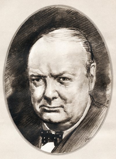 Sir Winston Leonard Spencer-Churchill, uit Levensbiografieën van beroemde mannen door Ross Gordon