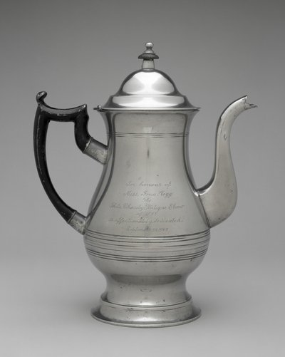 Koffiepot of Theepot, ca. 1830-1870 door Roswell (attr.to) Gleason