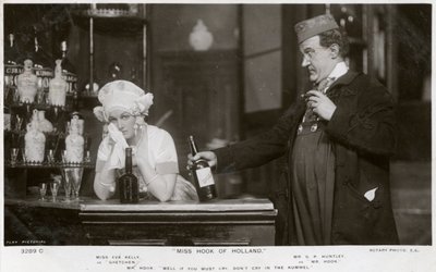 Eva Kelly en GP Huntley, Britse acteurs, ca. 1907 door Rotary Photo