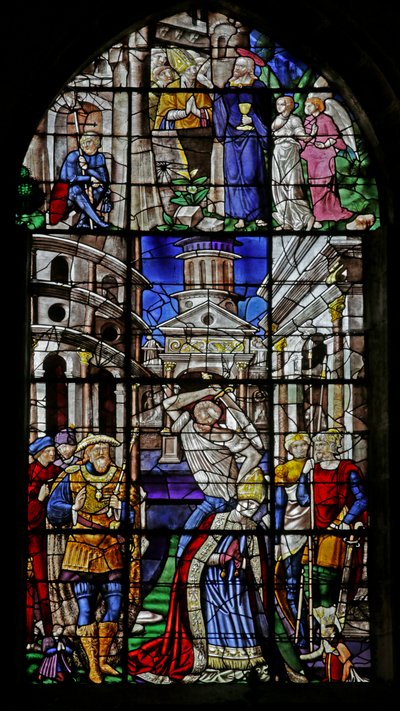 Raam met de executie van St. Denis, 1530-40 door Rouen School