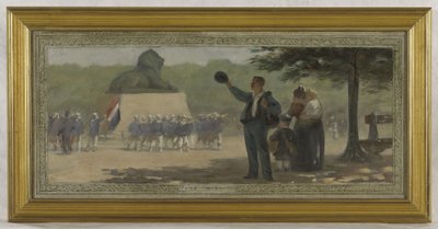 Schets voor de trouwzaal van het stadhuis van het 14e arrondissement: Le Midi door Roussel Géo Roussel Géo