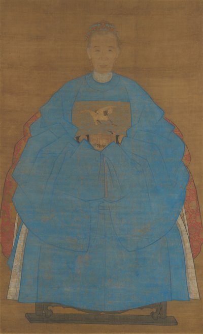 Portret van een oude dame, gedateerd xinyou 1561 of 1621 door Ruan Zude