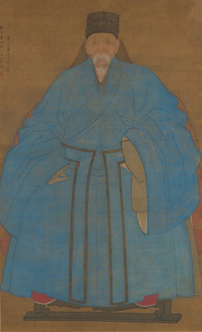 Portret van de overgrootoom van de kunstenaar Yizhai op de leeftijd van vijfentachtig...1561 of 1621 door Ruan Zude