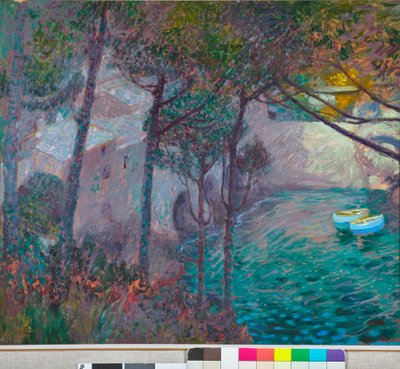 Baai van San Fruttuoso, ca. 1913-15 door Rubaldo Merello