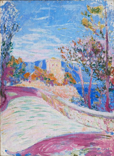 Weg en bomen, c.1915-18 door Rubaldo Merello