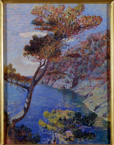 Uitzicht op Portofino, Italië Schilderij door Rubaldo Merello (1872-1922) Dim 60x46 cm Genua, Galleria d
