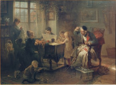 Gezinsscene door Rudolf Hausleithner