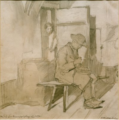 Studie voor de armenvoeding door Rudolf Hirth du Frenes