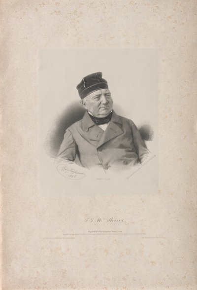 Friedrich Georg Wilhelm Vasily Yakovlevich von Struve 1793-1864, 1857 door Rudolf Hoffmann