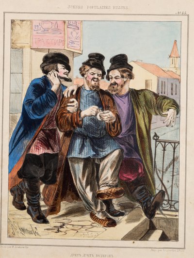 Voor een taverne door Rudolf Kasimirovich Zhukovsky