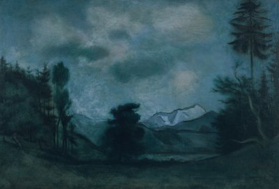 Alpenlandschap door Rudolf Kremlicka