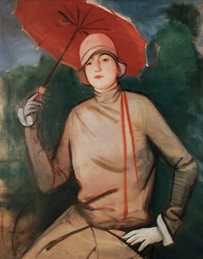 Portret van de vrouw van de kunstenaar door Rudolf Kremlicka