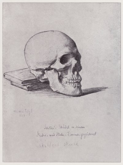 Schillers Schedel door Rudolf Lehmann