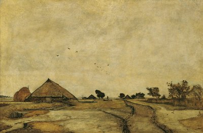 Hollandse landschap door Rudolf Ribarz