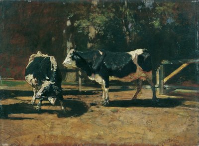 Koeien in de wei door Rudolf Ribarz