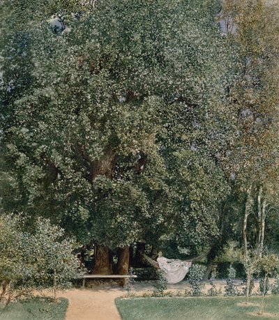 Uit het kuurpark in Tepliz door Rudolf von Alt