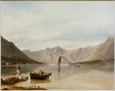 Uitzicht op Mula en Dobrota bij Cattaro door Rudolf von Alt