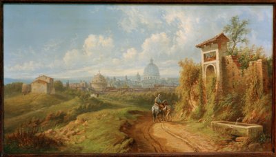 Uitzicht op Rome door Rudolf von Alt