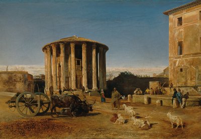 De Vesta-tempel in Rome door Rudolf von Alt