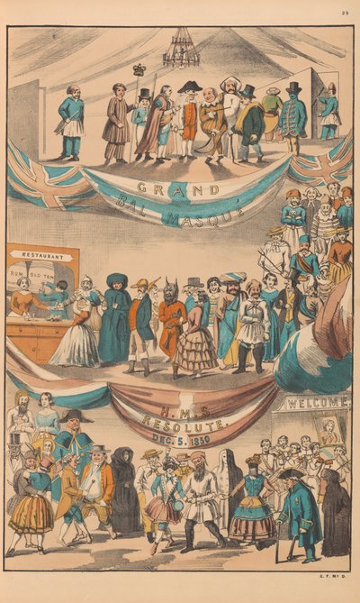 Facsimile van het Illustrated News, circa 1852 door Rudolph Ackermann