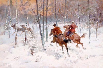 Elandjacht door Rudolph Frenz