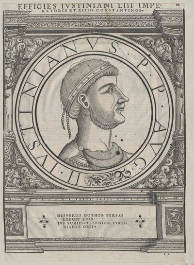 Keizer van het Byzantijnse Rijk Justinianus I door Rudolph Wyssenbach