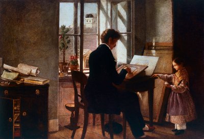 Bij het raam, door Rudolf von Alt door Rudolf von Alt