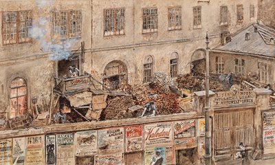 De Kitschelt ijzergieterij aan de Skodagasse in Wenen door Rudolf von Alt