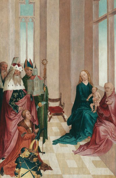 Votiefpaneel met heilige Anna Selbdritt en de heiligen Leopold, Ulrich en Andreas door Rueland Frueauf d. J.