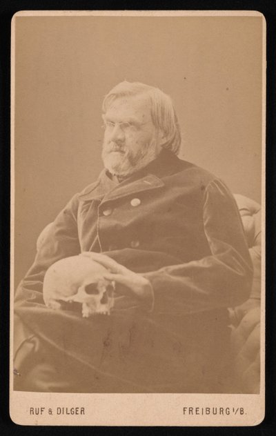 Portret van Alexander Ecker 1816-1887, circa 1870s door Ruf and Dilger