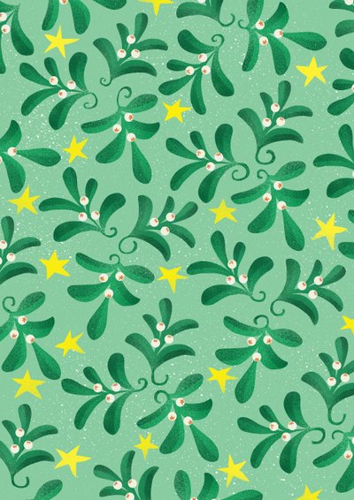 Groen kerstpatroon, 2016 door Runa Anastasiya Rudaya