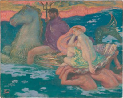 Poseidon en Amphitrite door Rupert Bunny