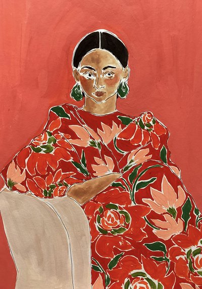 Levendig modeportret door Rushati Chowdhury