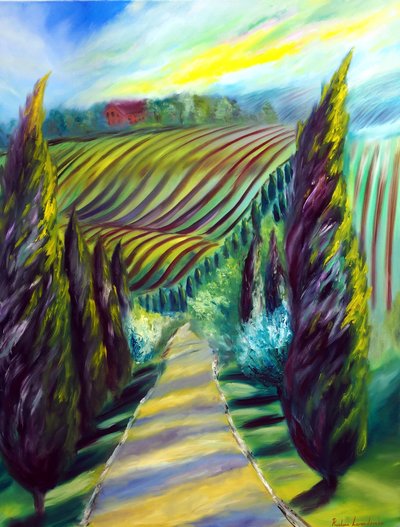 Onder de Toscaanse Zon in Italië, 2024 door Ruslana Levandovska