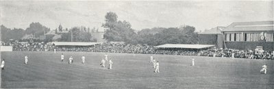 Universitaire Cricketwedstrijd bij Lords, c1896 door Russell and Sons