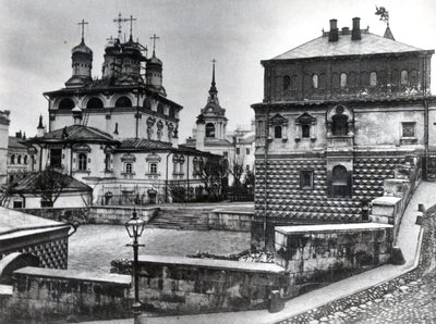 Huis van de Romanov Bojaren in het Klooster van het Teken, en de Kathedraal van het Teken, Moskou door Russian Photographer