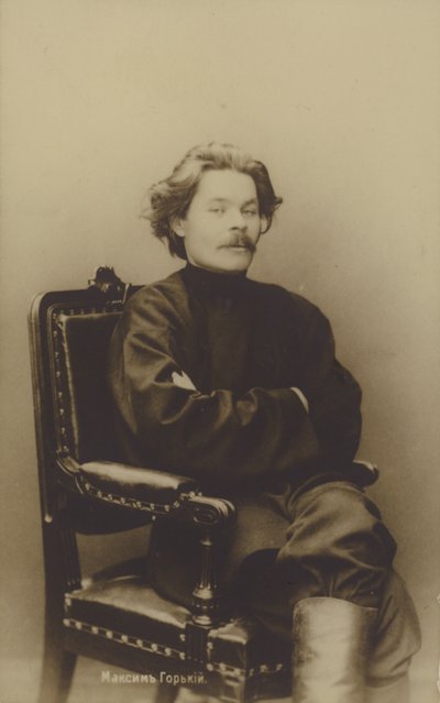 Maxim Gorky (1868-1936), Russische schrijver en politiek activist door Russian Photographer