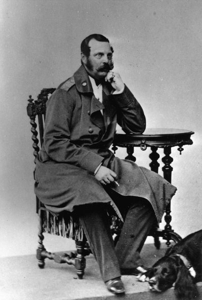 Portret van keizer Alexander II van Rusland door Russian Photographer