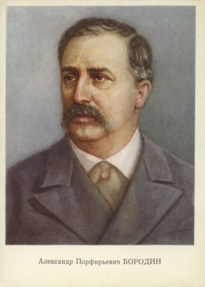 Alexander Porfiryevich Borodin, Russische componist (1833-1887) door Russian School