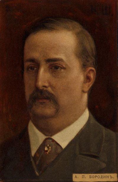 Alexander Porfiryevich Borodin, Russische componist (1833-1887) door Russian School