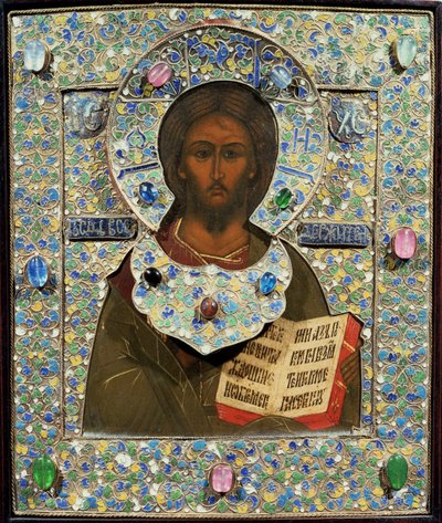 Christus Pantocrator, icoon door Russian School