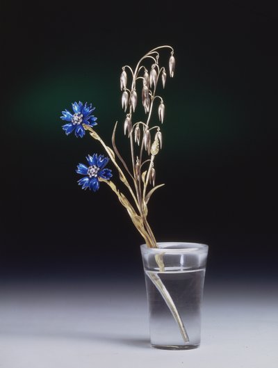 Korenbloemen en korenaren, Faberge Werkplaats, 1880s door Russian School