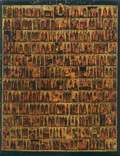 Menologie van september tot februari, van de Russische School, in de Accademia Gallery in Florence door Russian School