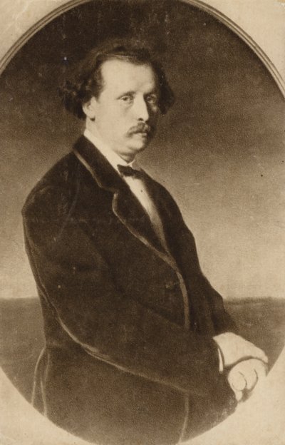 Portret van Anton Rubinstein door Russian School
