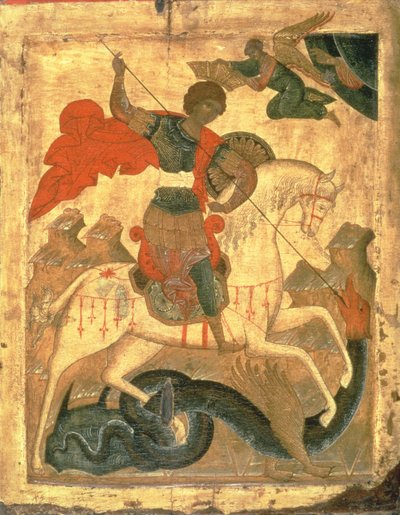 St. Joris en de Draak door Russian School
