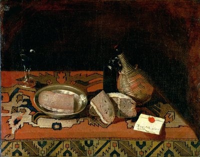 Stilleven met een tapijttafelkleed, c.1730 door Russian School