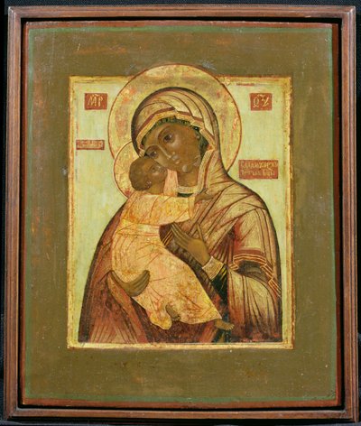 De Moeder Gods van Vladimir door Russian School